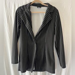 Black White Stripped Blazer
